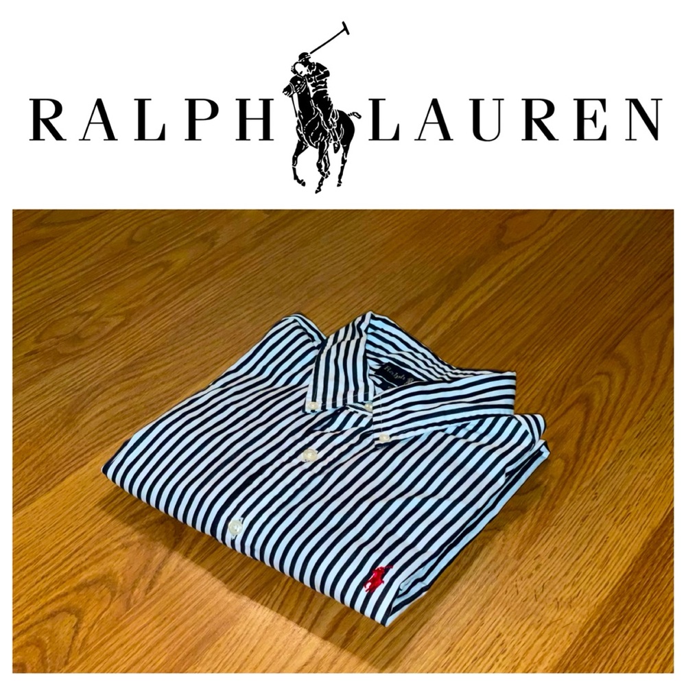 (Choose 3 for $90) Ralph Lauren Dress Shirt (black/white)